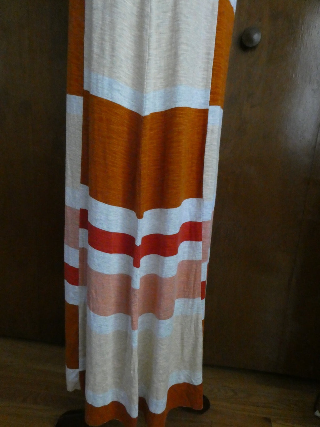 Anthropologie Dolan Multicolor long Lined Spagetti Straps Dress Size Large