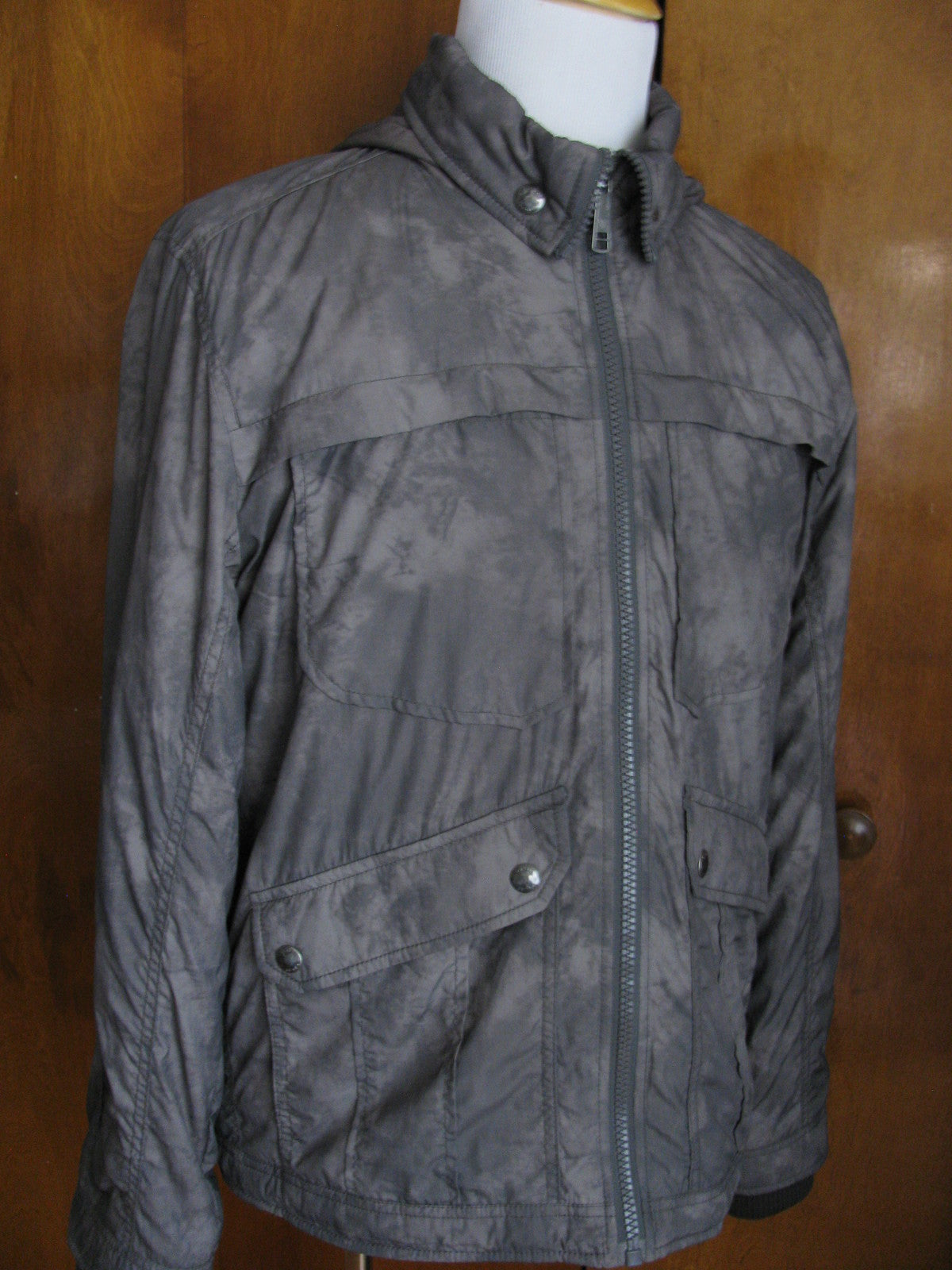 Guess Men's Willow Green Hidden Hood Jacket Coat Size M, XL