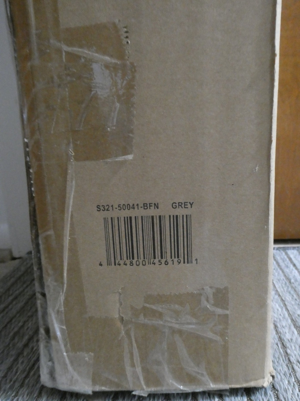 Studio 3B Hudson Tower Gray Bathroom Storage Cabinet 66.3" Tall w/ Drawer&Glass