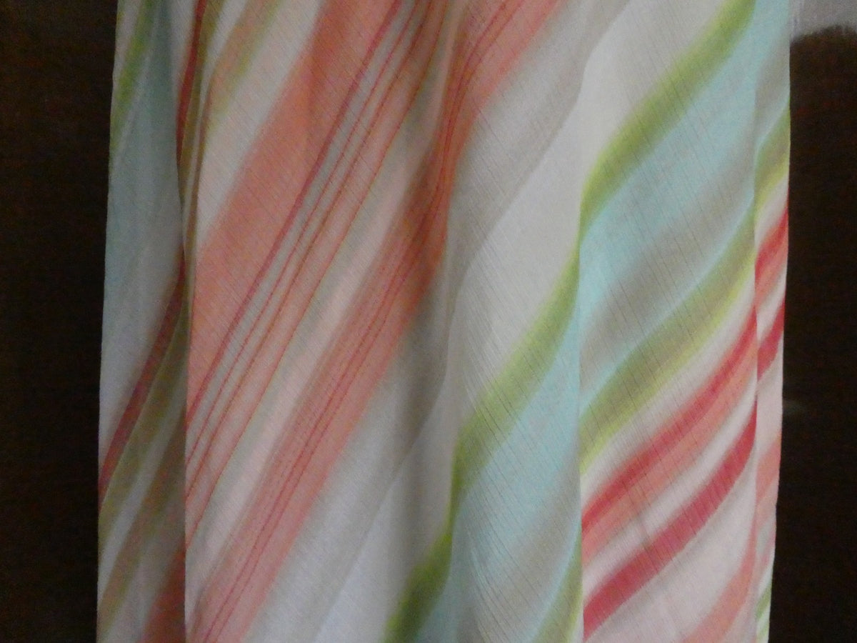 Chico’s Skirt Size 3, US XLarge Striped Maxi Long Lined Elastic Waist Side Slits