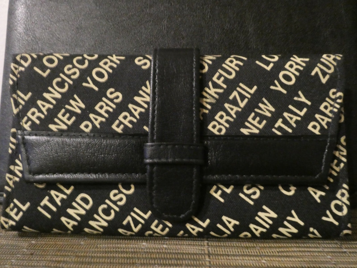 Wallet Yellow/Black Women's Wide 7” X Tall 4” Taiwan