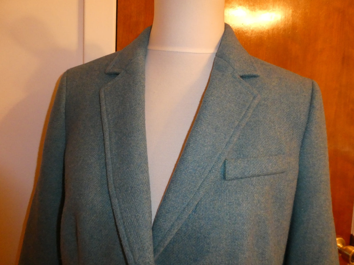 Talbots Women’s Blazer Size 8 Teal Wool Blend Career Business Jacket Lined
