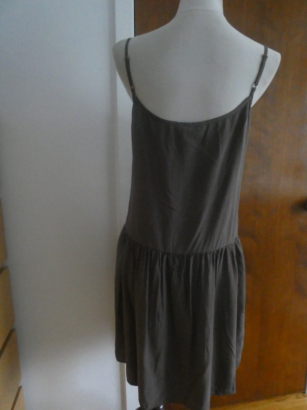 Unit QLO women's light brown 100% rayon summer dress size Large