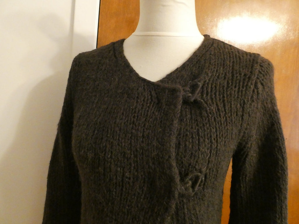 Juicy Couture Brown Wool Blend Cardigan Sweater Women’s Medium (Fits Small)