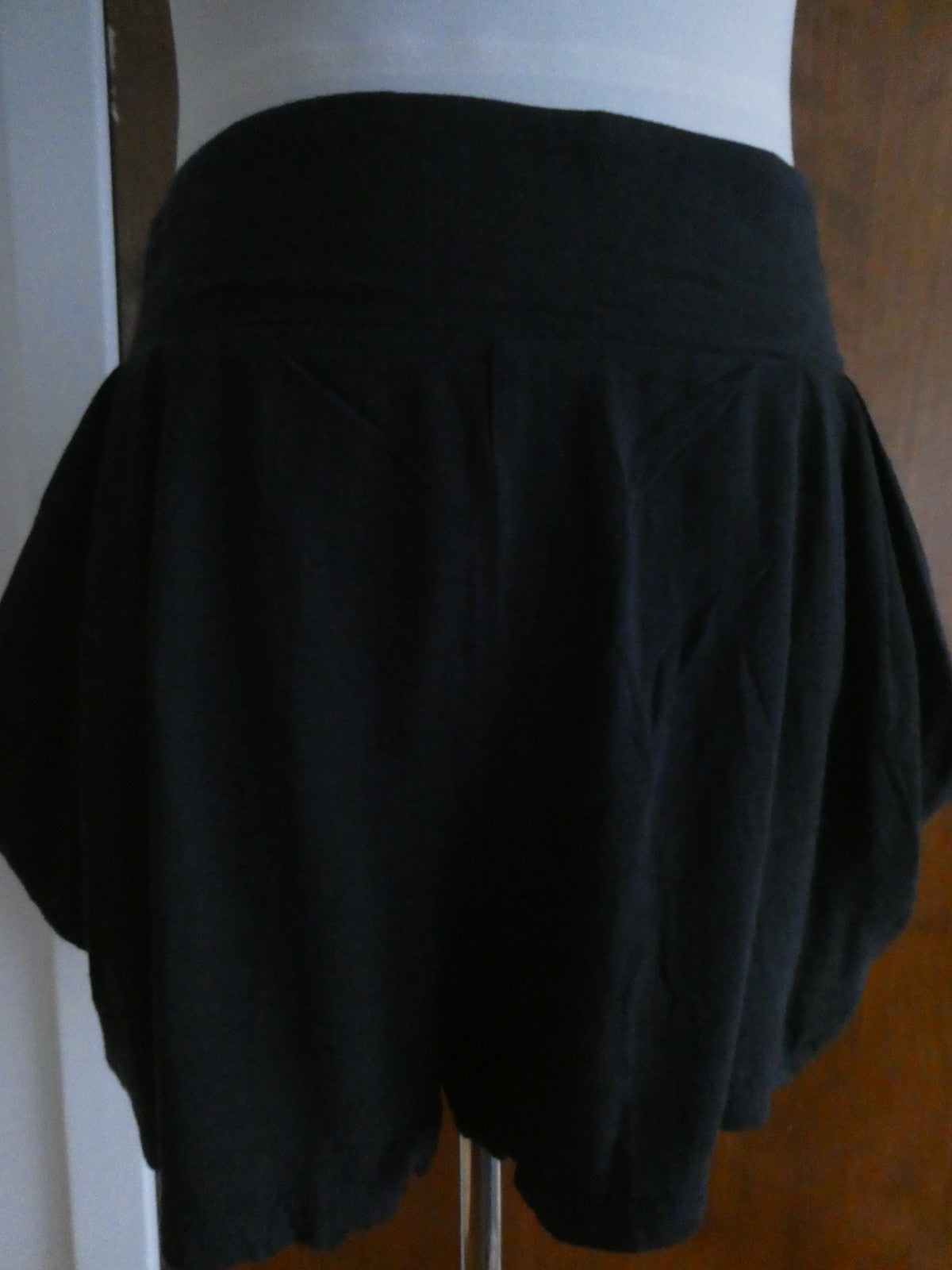 Free People Women Black Oversized Pocket Shorts Large Boho Lounge Pull On NWT