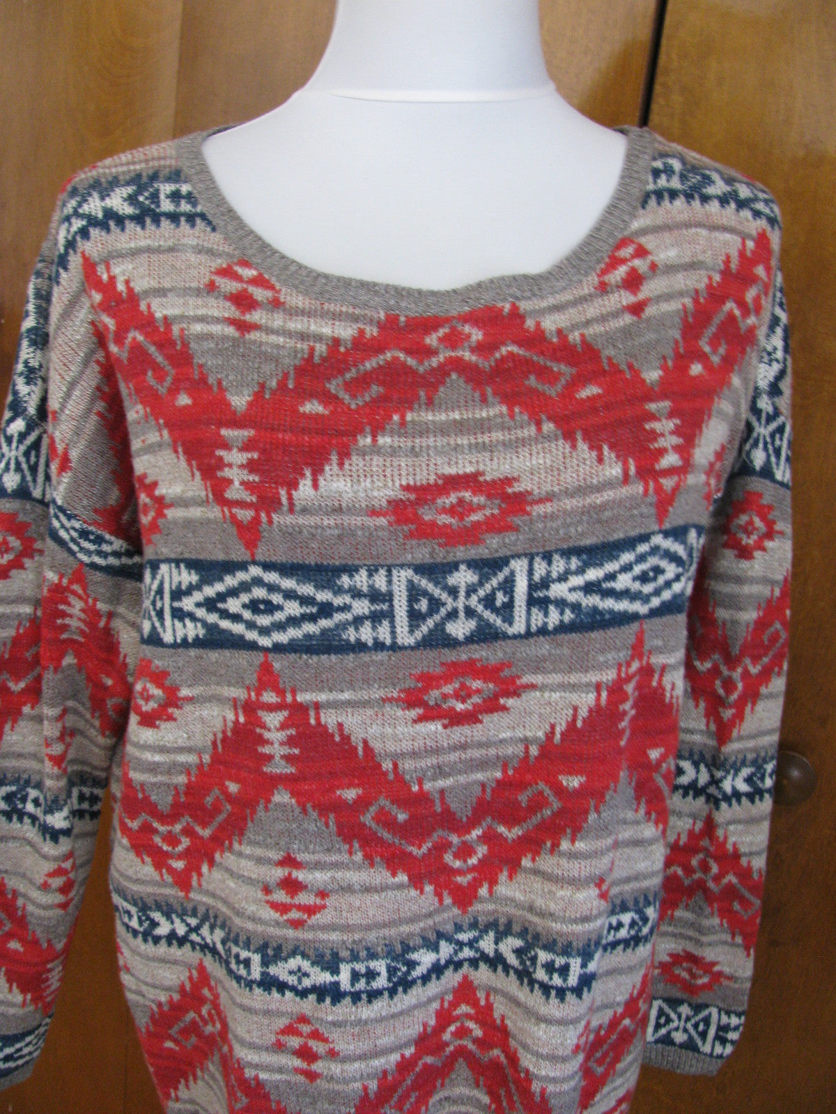 Denim & Supply women's multi color cotton 3/4 sleeves sweater Small