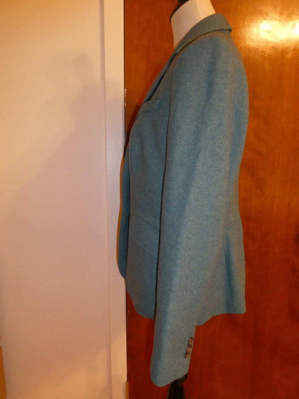 Talbots Women’s Blazer Size 8 Teal Wool Blend Career Business Jacket Lined