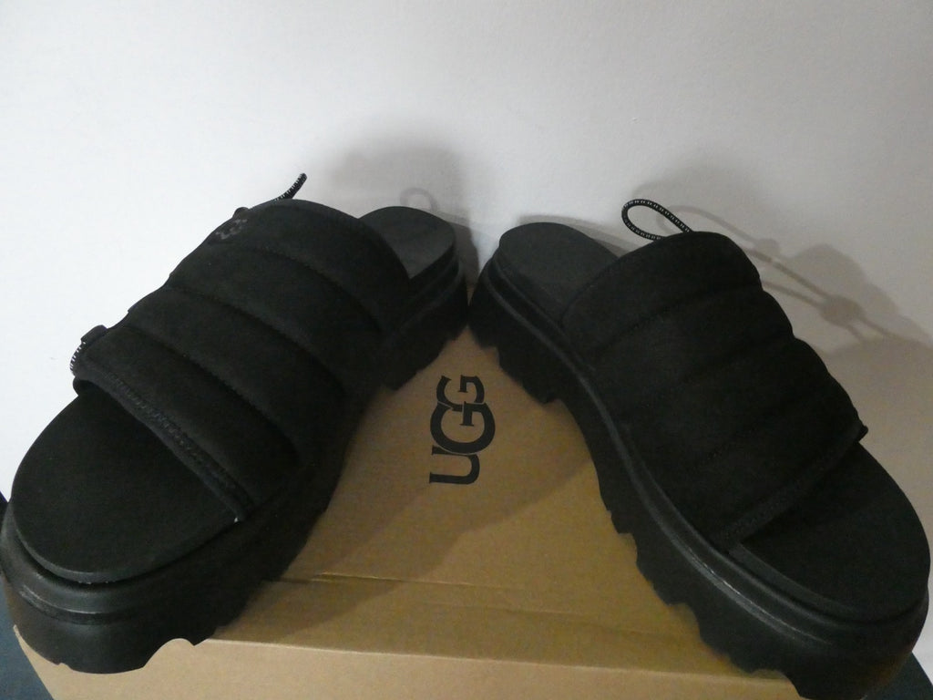 UGG Callie Platform Slide Sandals Black Women US 11 EU 42 New Chunky Lug Sole