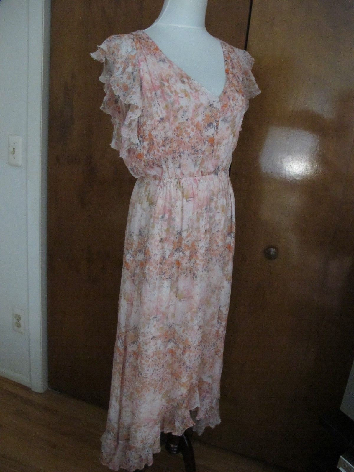 Anthropologie Women's HD in Paris Pink Rose Evening Dress size 12 New w/Tags