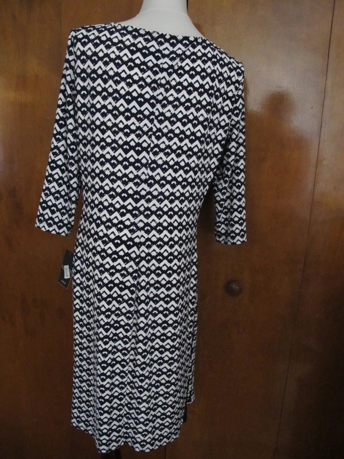 Ralph Lauren women's navy white detailed evening new dress Size 16