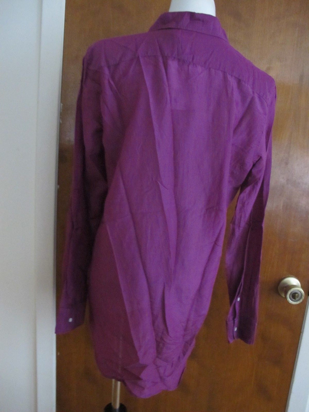  Lauren Ralph Lauren  purple cotton silk women's long sleeves top size 12 New