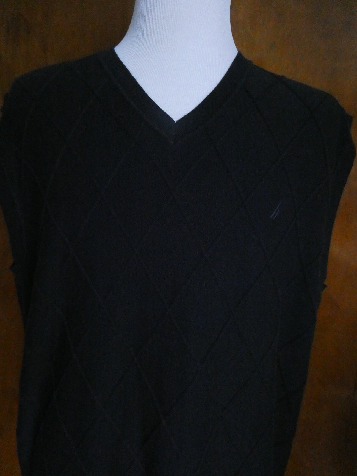 Nautica Men’s Soft Cotton V-neck Pullover Sweater Vest Navy XXL