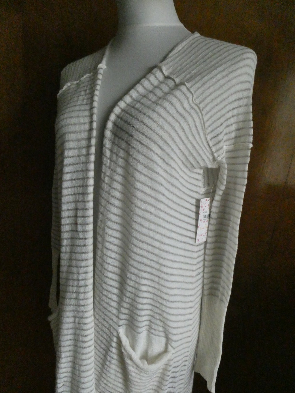 Free People Women's Ivory Comb Long Cardigan Xsmall 