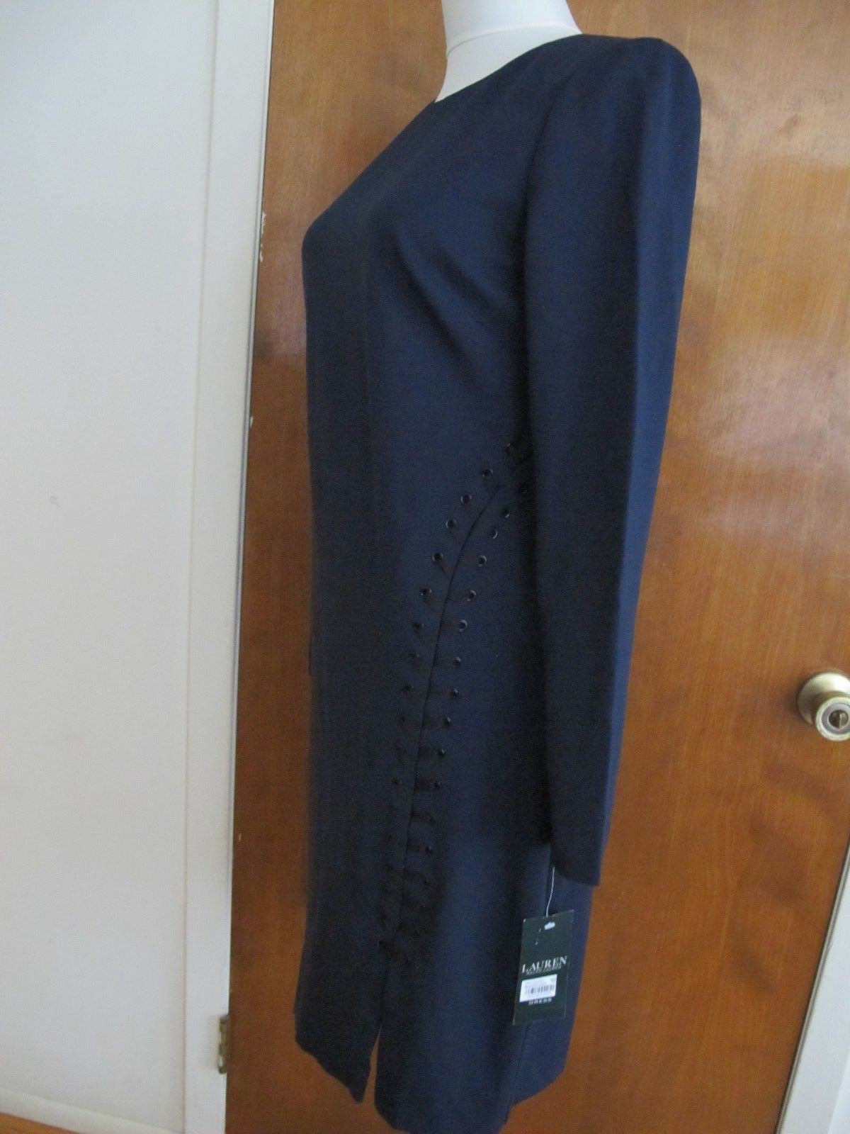 Ralph Lauren women's royal navy lined stylish fitted New dress 