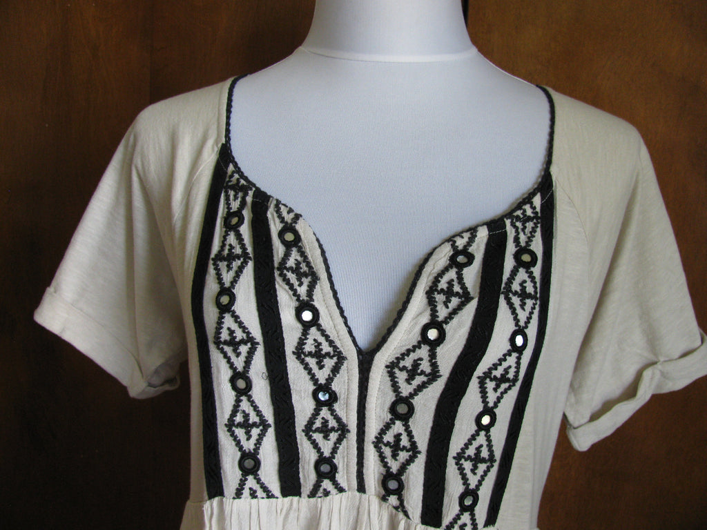Free People Women's sand embroidered dress New