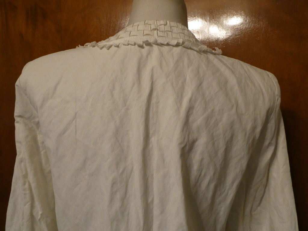 Tahari women's white soft cotton/nylon lined blazer US 14, UK 18, IT 50