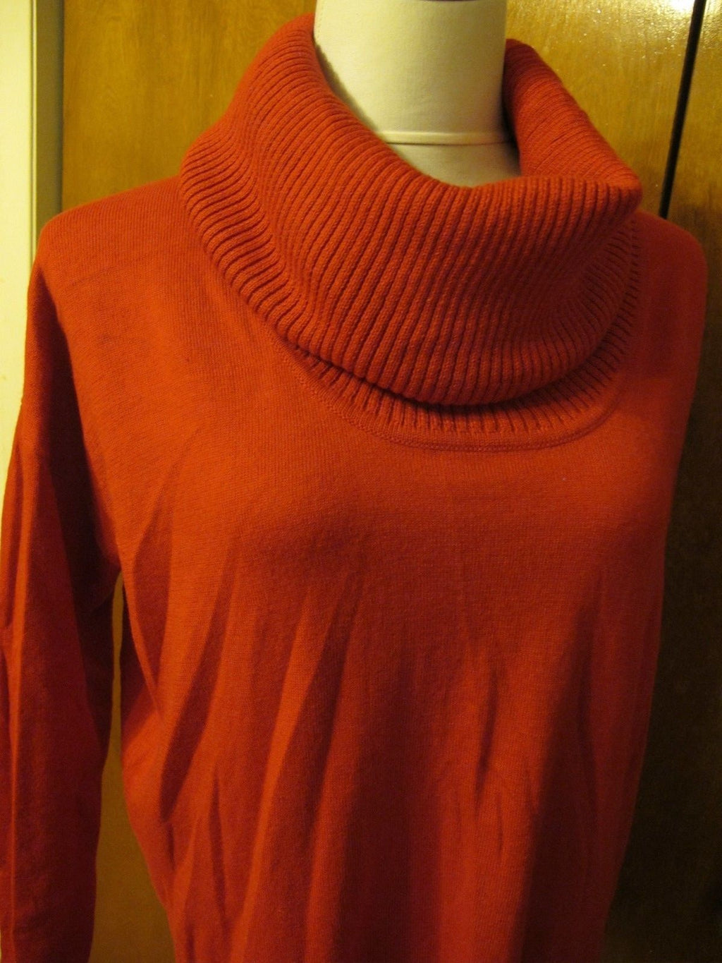 Michael Kors Women’s Red Fringe Hem Cowl Neck Sweater New