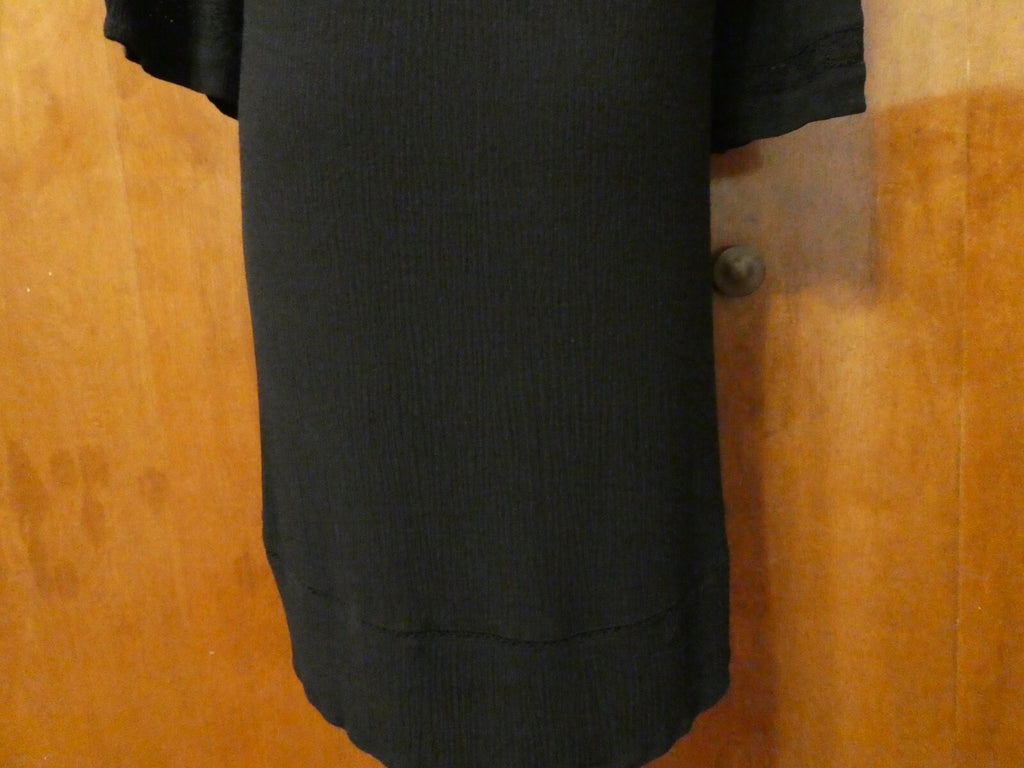 Sanctuary women’s black 3/4 sleeves detailed lined rayon dress Small