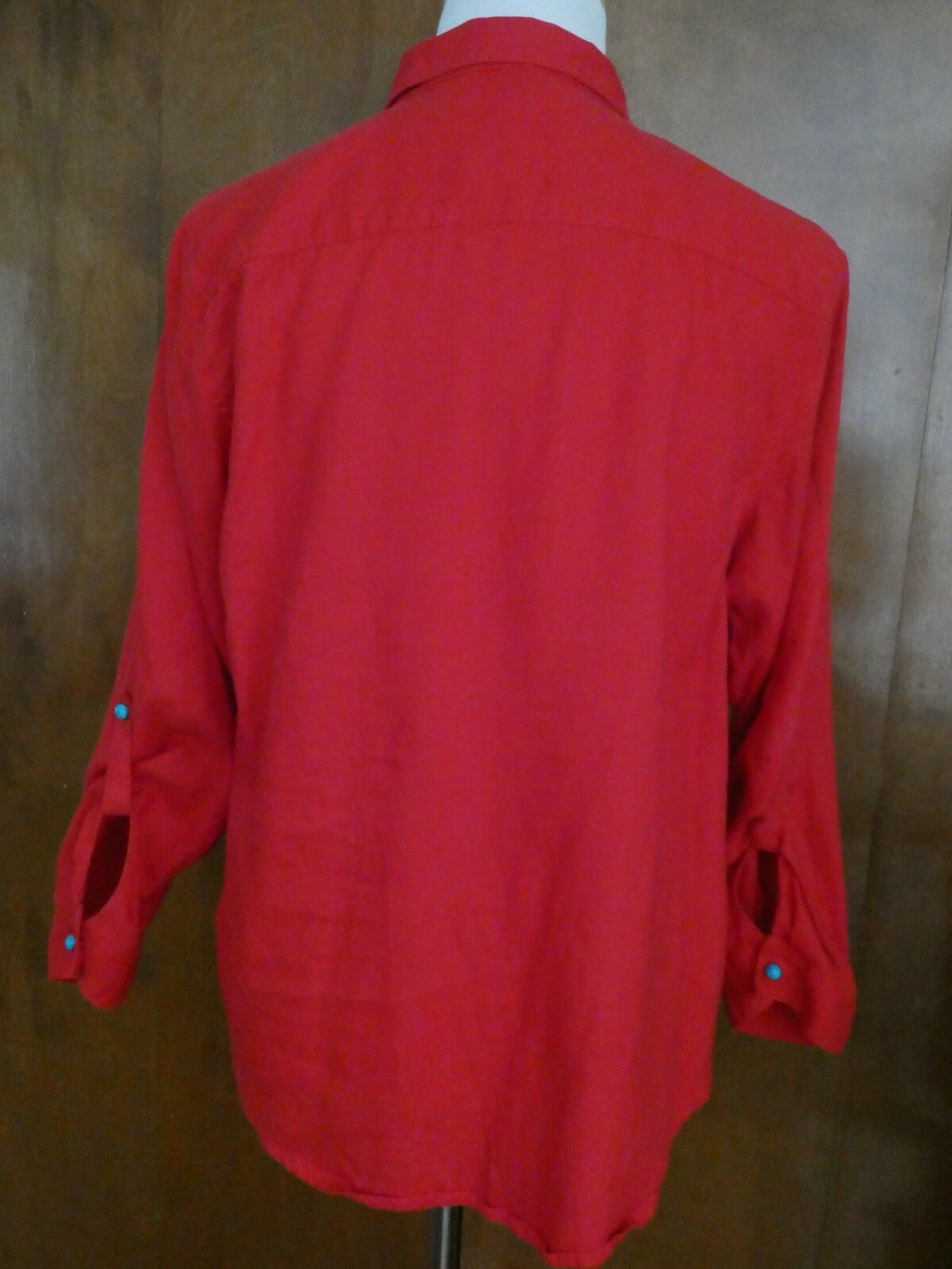 Jones New York Sport Woman 100% linen red long sleeves stylish top