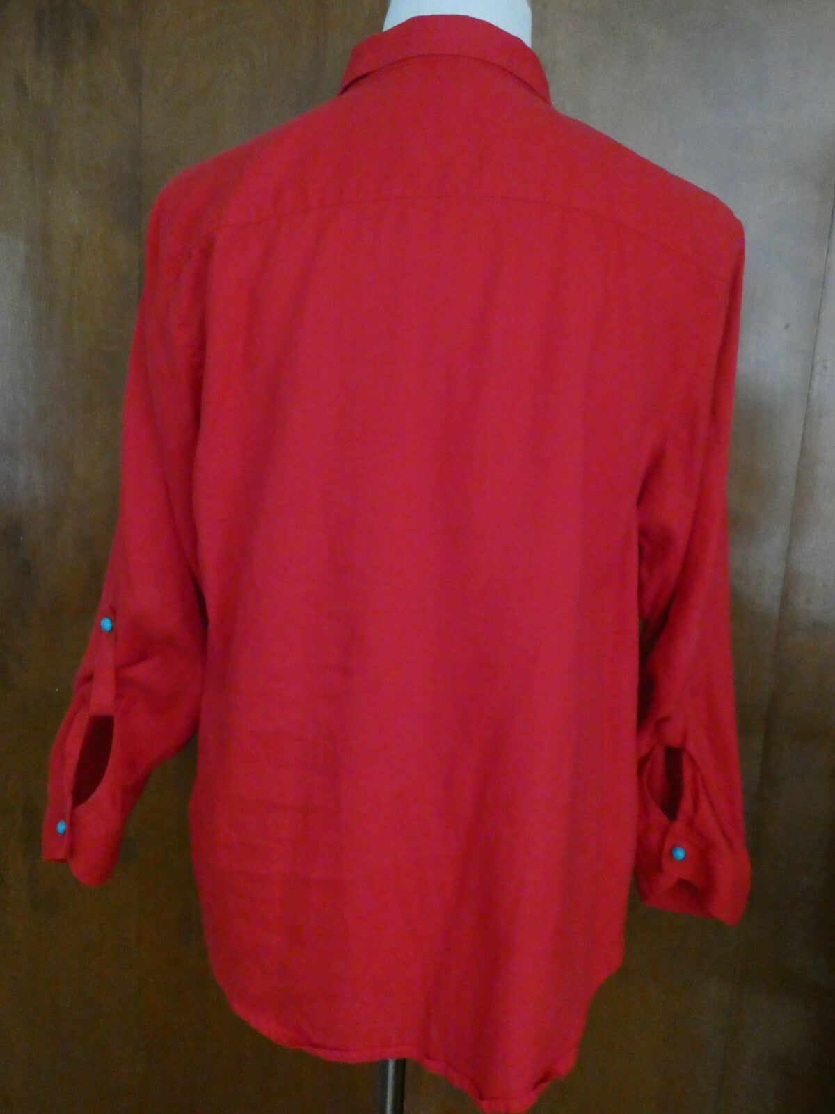 Jones New York Sport Woman 100% linen red long sleeves stylish top