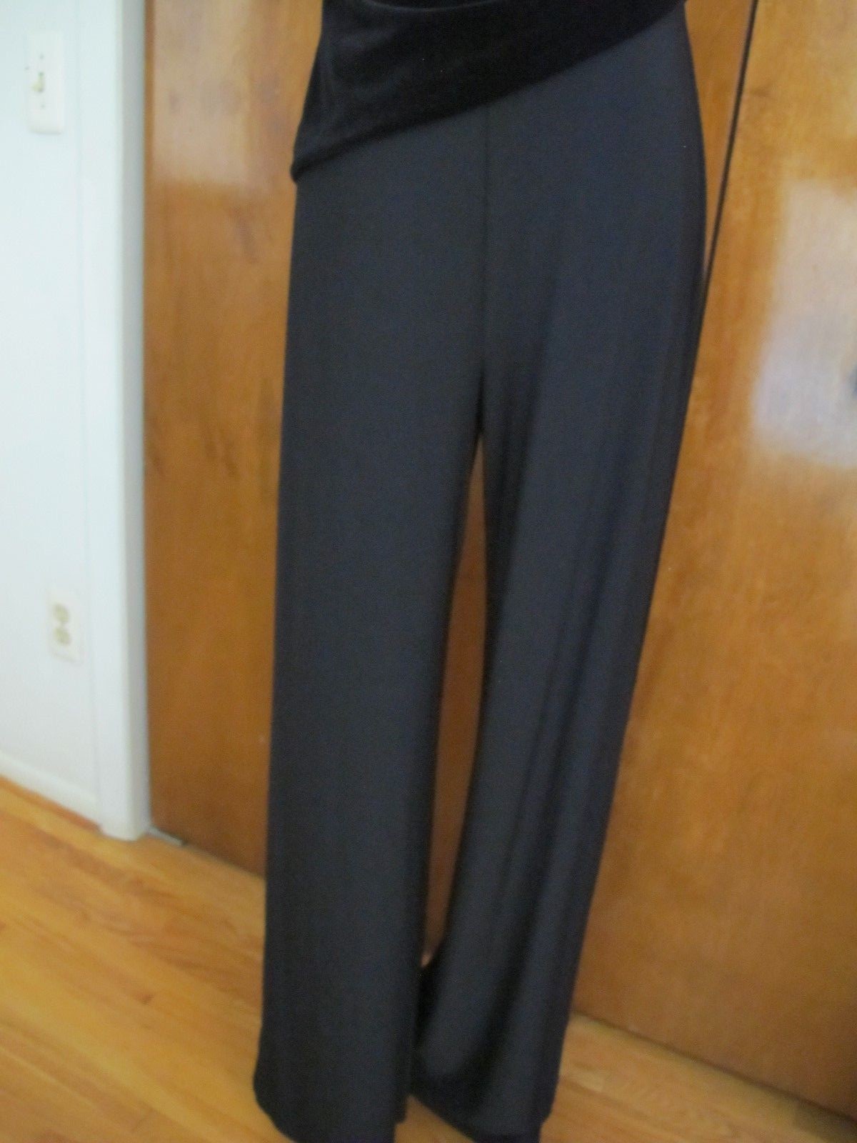 Ralph Lauren Women's Black Evening Velour Top Detailed Jumpsuit New
