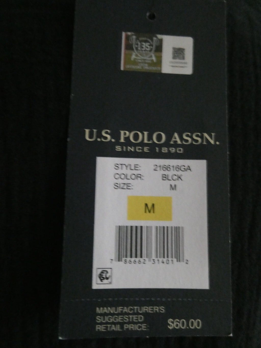 U.S. Polo Assn. Women's Black Tiered Dress Size Medium 100% Cotton NWT