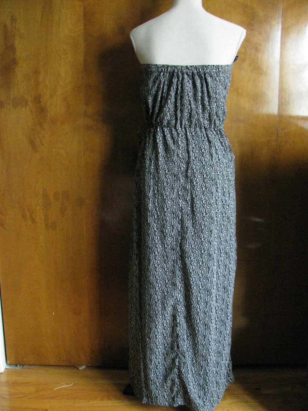 Gap Women's Black White Print Strapless Lined Long Dress size XS, L, XL