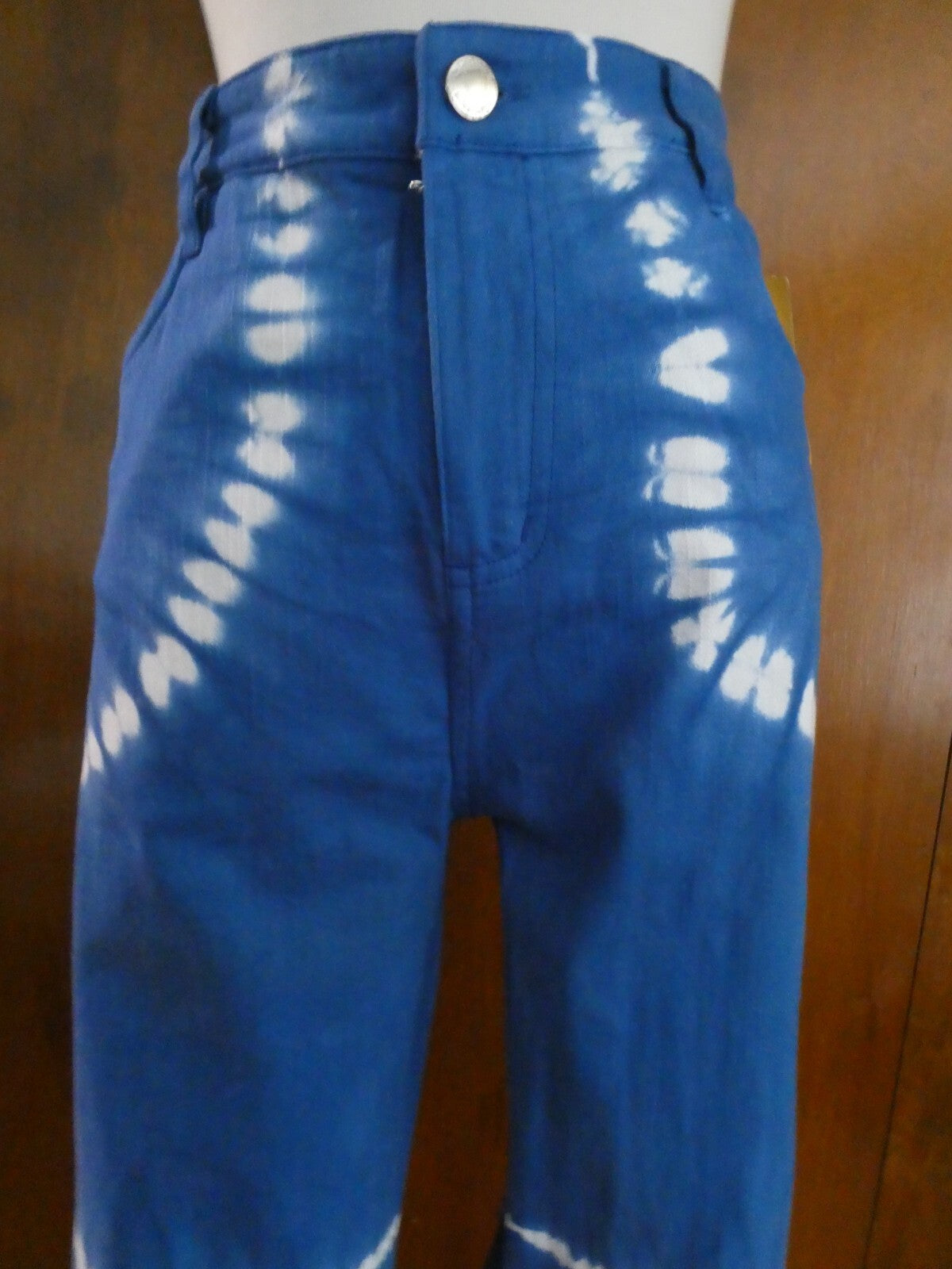 Catherine Malandrino Women's Blue/White Denim Pants Size 32 (fits USA Size 12)