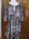 Free People women’s multi color relaxed fit lined soft rayon dress Large