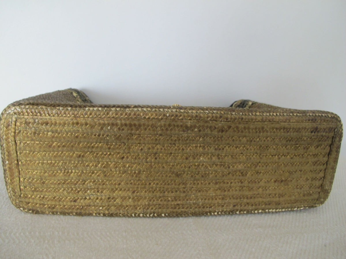 Women's Summer Gold Large Zippered Tote Handbag Made In Italy