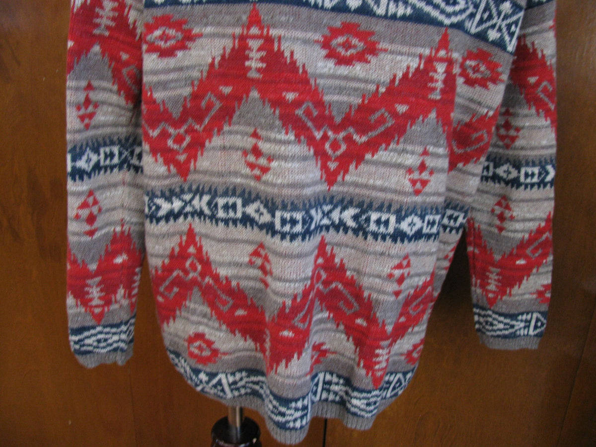 Denim & Supply women's multi color cotton 3/4 sleeves sweater XL 