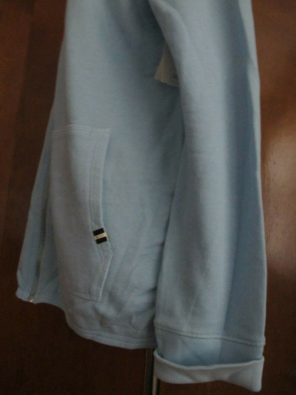 Gap Women's Light Blue Cotton Blend Hooded Pullover Sweater Large