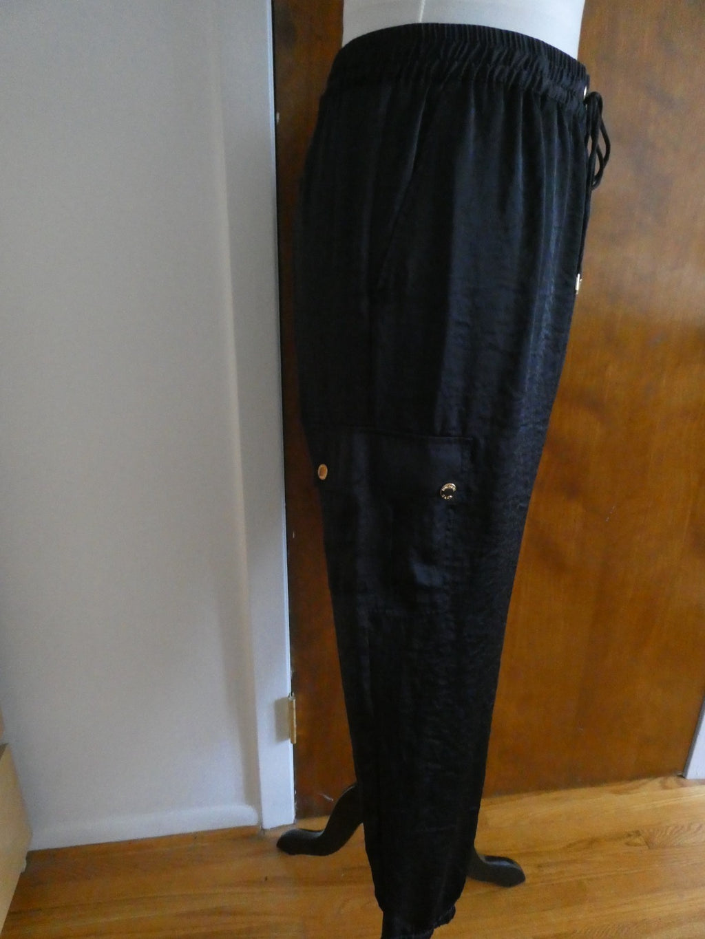 Michael Kors Jogger Pants Women Navy Front Pockets Elastic Waist 12 Bloomingdale