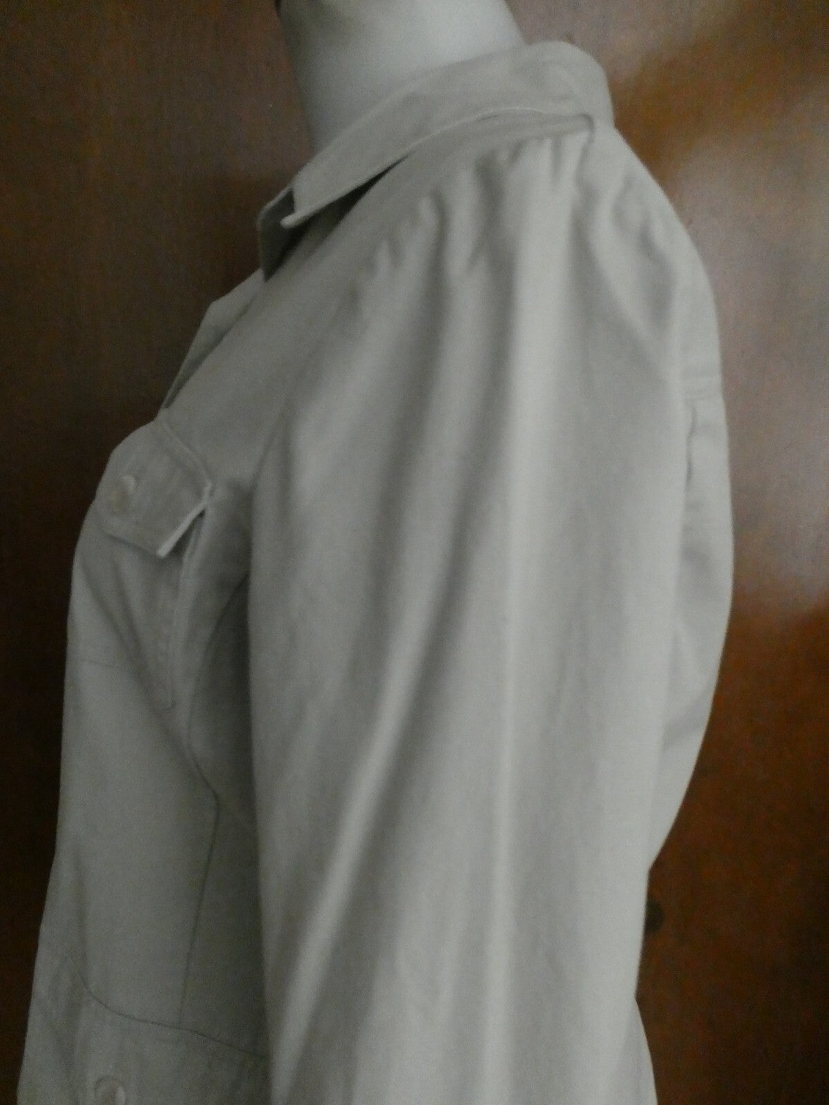 New York & Company Women’s Gray Button-Down Cotton Jacket Blazer Size Medium