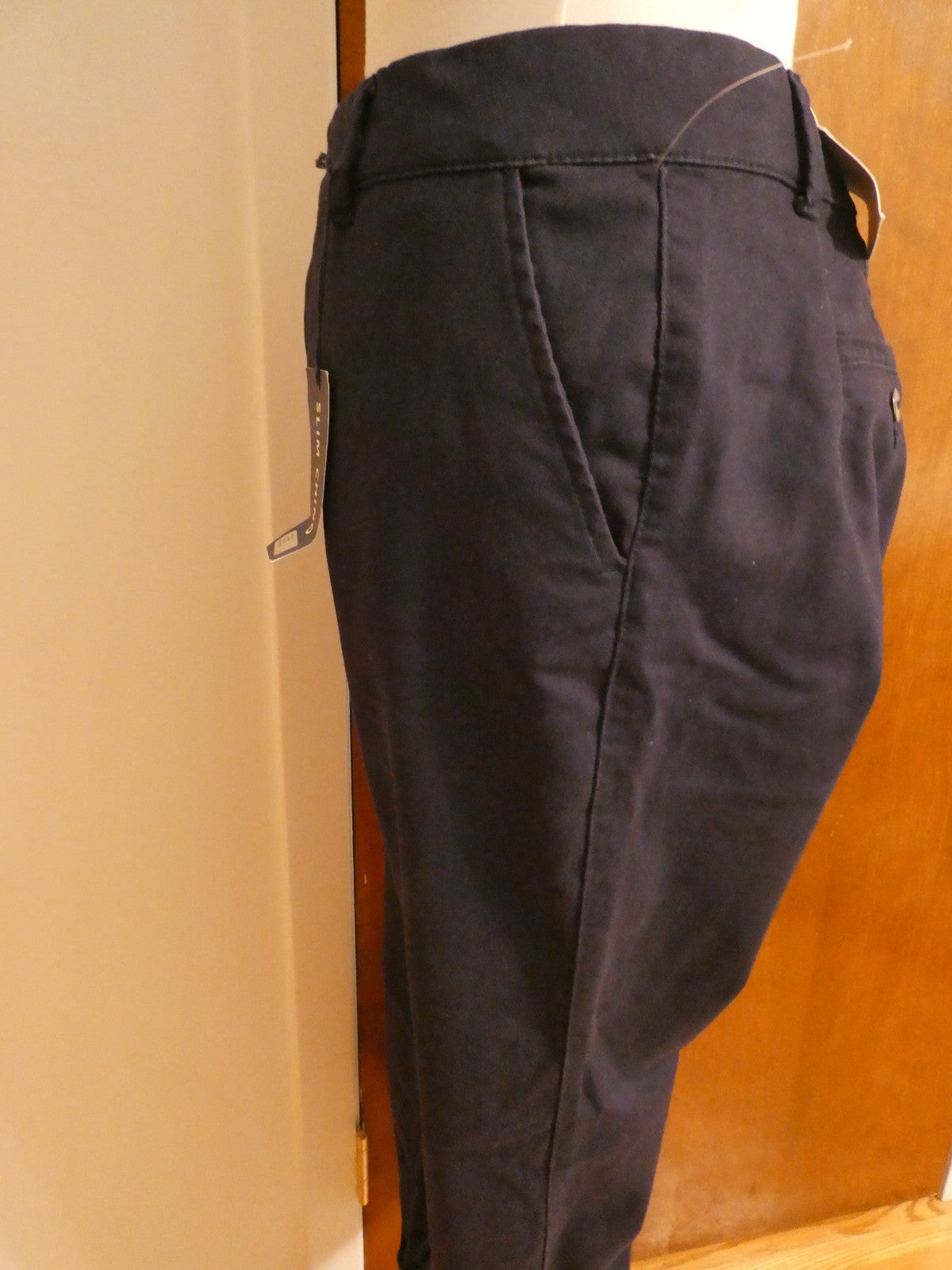 U.S. POLO ASSN. Women Navy Mid Rise Relax Fit Denim Slim Chino Pant 16 (fits 14)