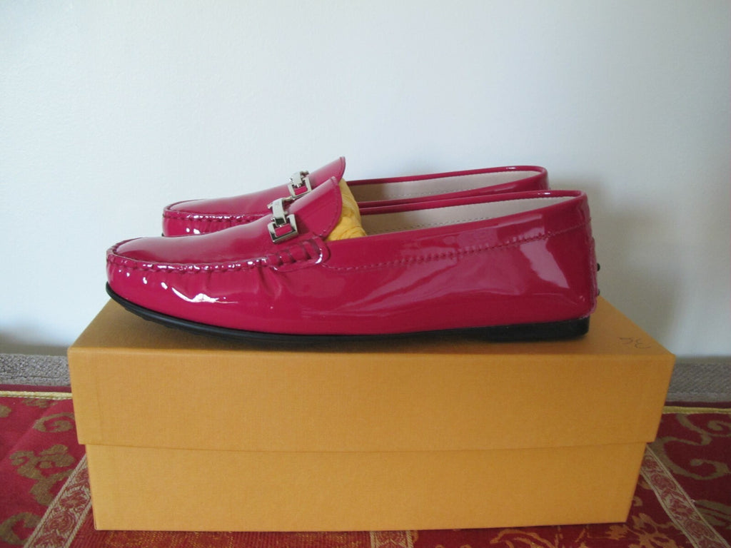 Tod’s women’s authentic gomma pink moccasin shoes 37 made in Italy 