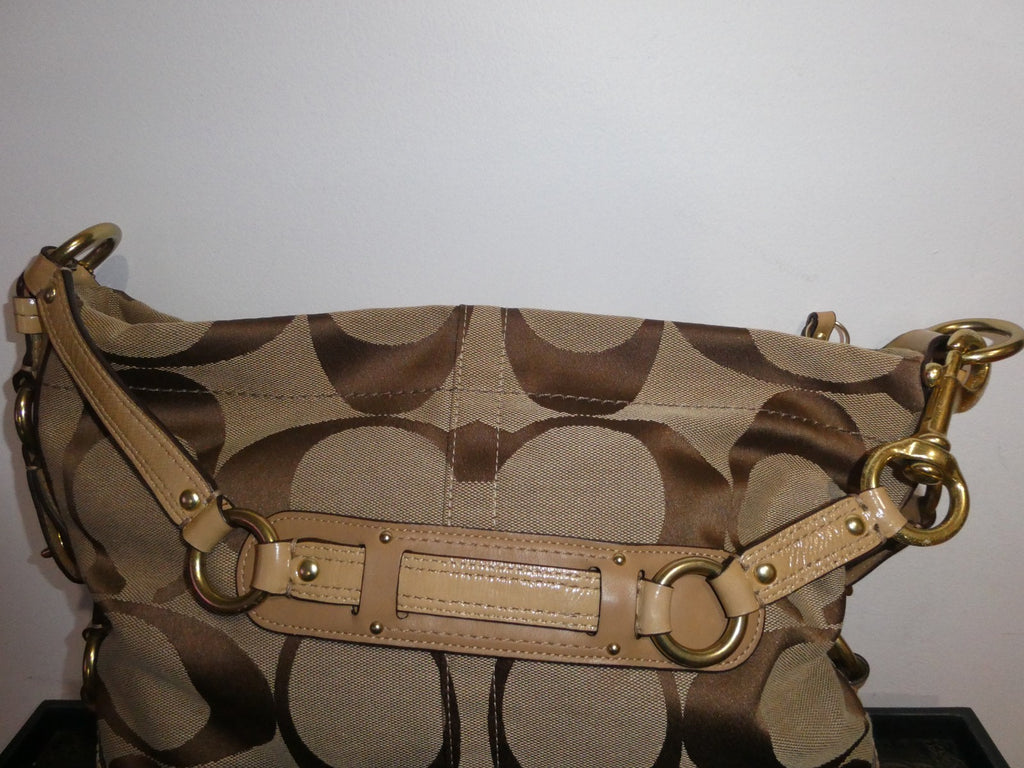Vintage Coach Authentic Handbag/Purse/Shoulder Bag Canvas, Leather E087312873