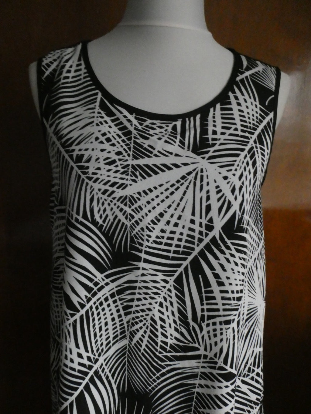 Partizia Lusa Milano Black/White Detailed Asymmetric Tunic Dress Size Medium