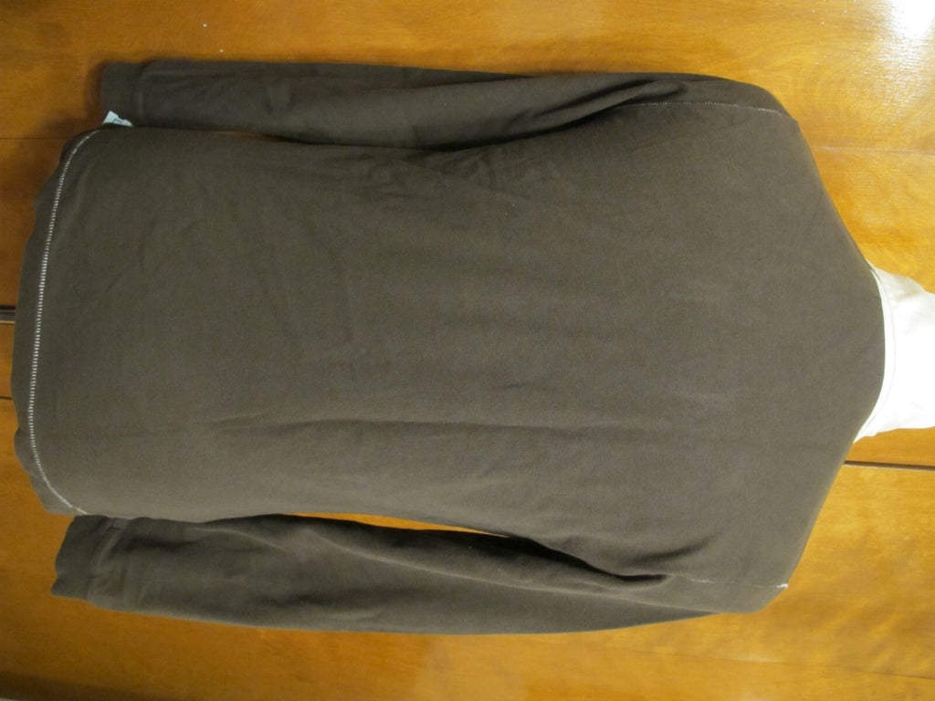Alternative men's cotton collared brown sweater size small
