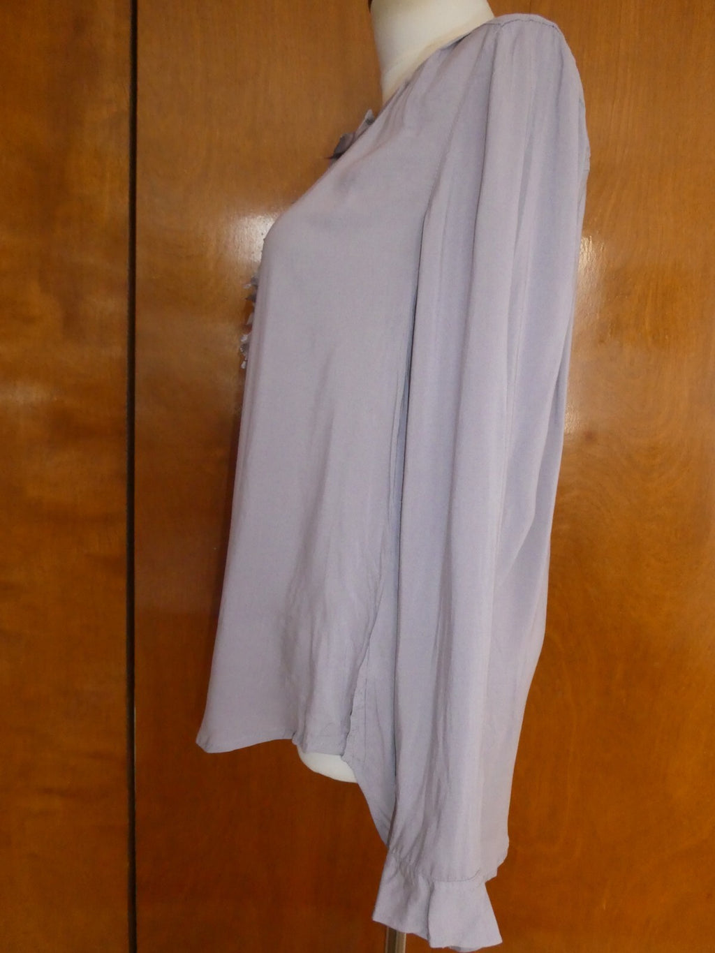 Gap women's stylish gray viscose long sleeves tunic top size Large