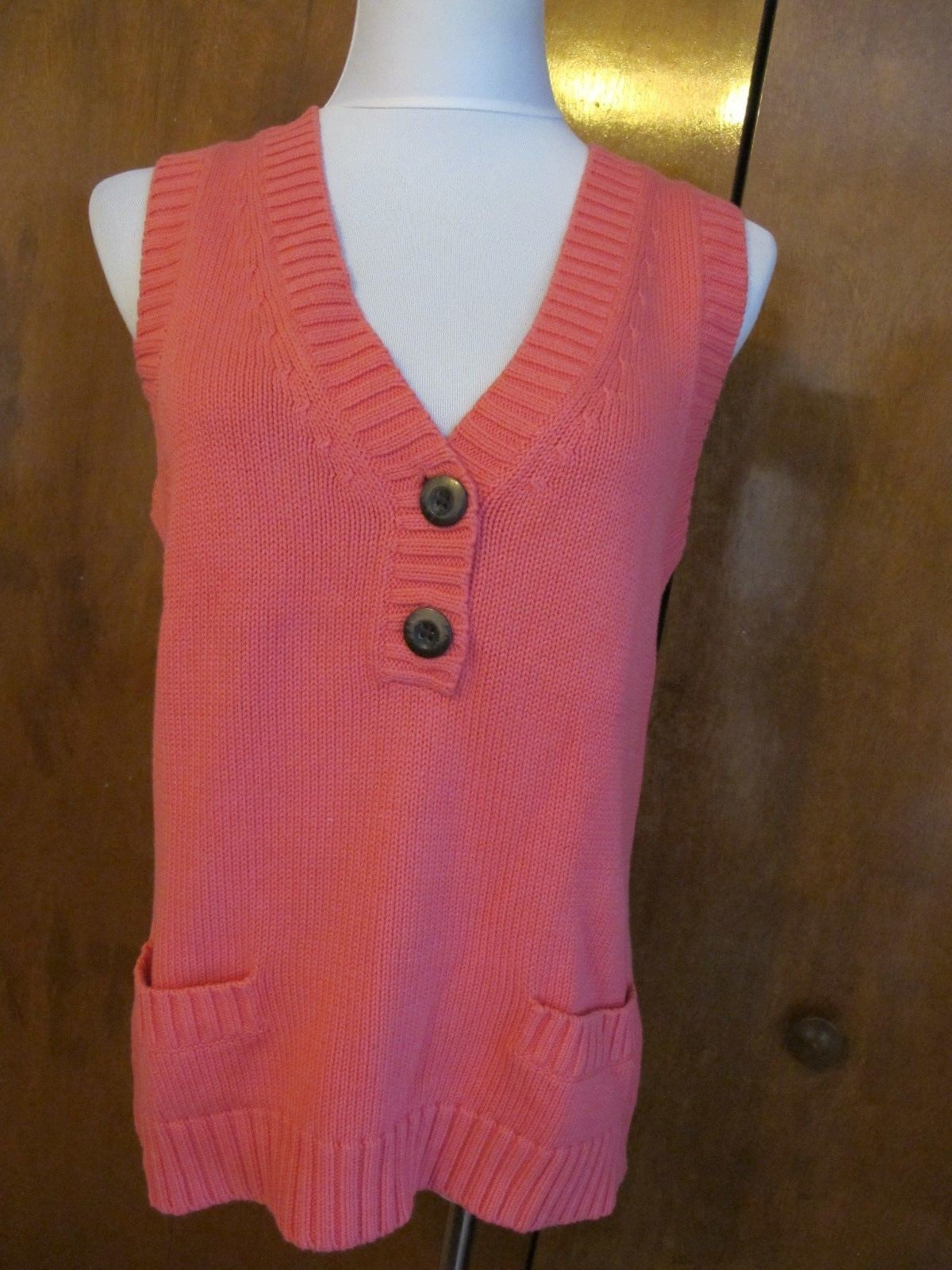 New w/tags Eddie Bauer women’s orange cotton gorgeous vest size large 