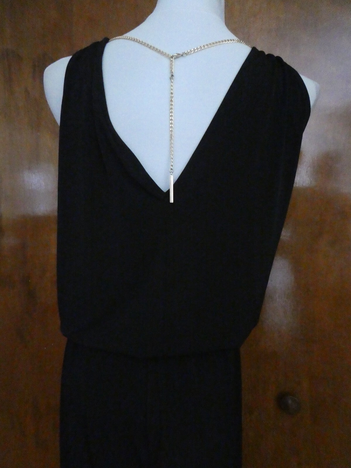 Michael Kors Women’s Black/Gold Jumpsuit Halter Sleeveless Xlarge