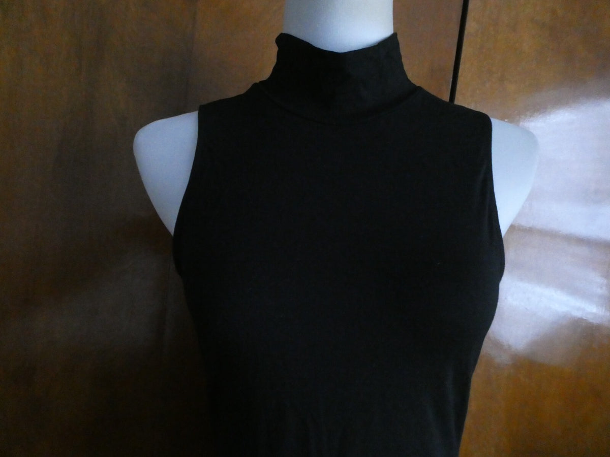 Anthropologie little black bodysuit women's rayon size Large