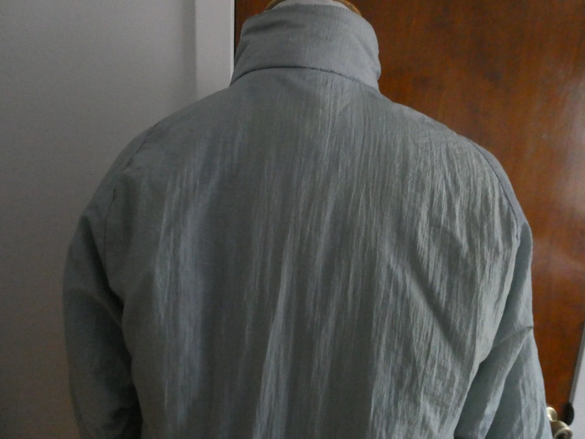Vintage Montana Hamburg Long Winter Soft Blue-Gray Coat Nylon Size 46 US Size 10