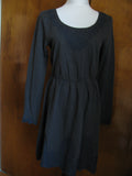 Anthropologie women's dark gray cotton embroidered dress Size XS, M, S