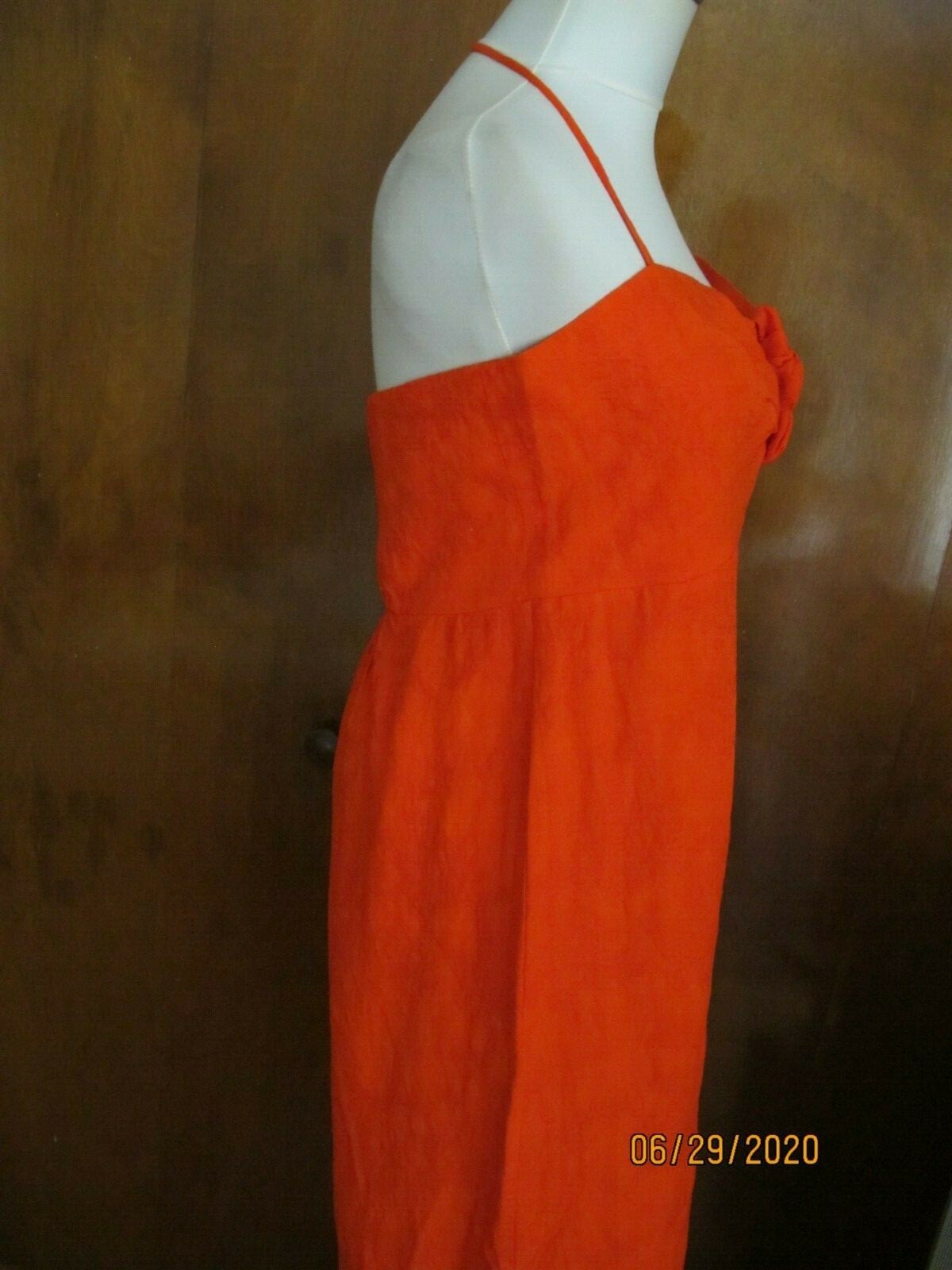 Anthropologie Elevenses Women's Red Linen Blend Jumpsuit 12