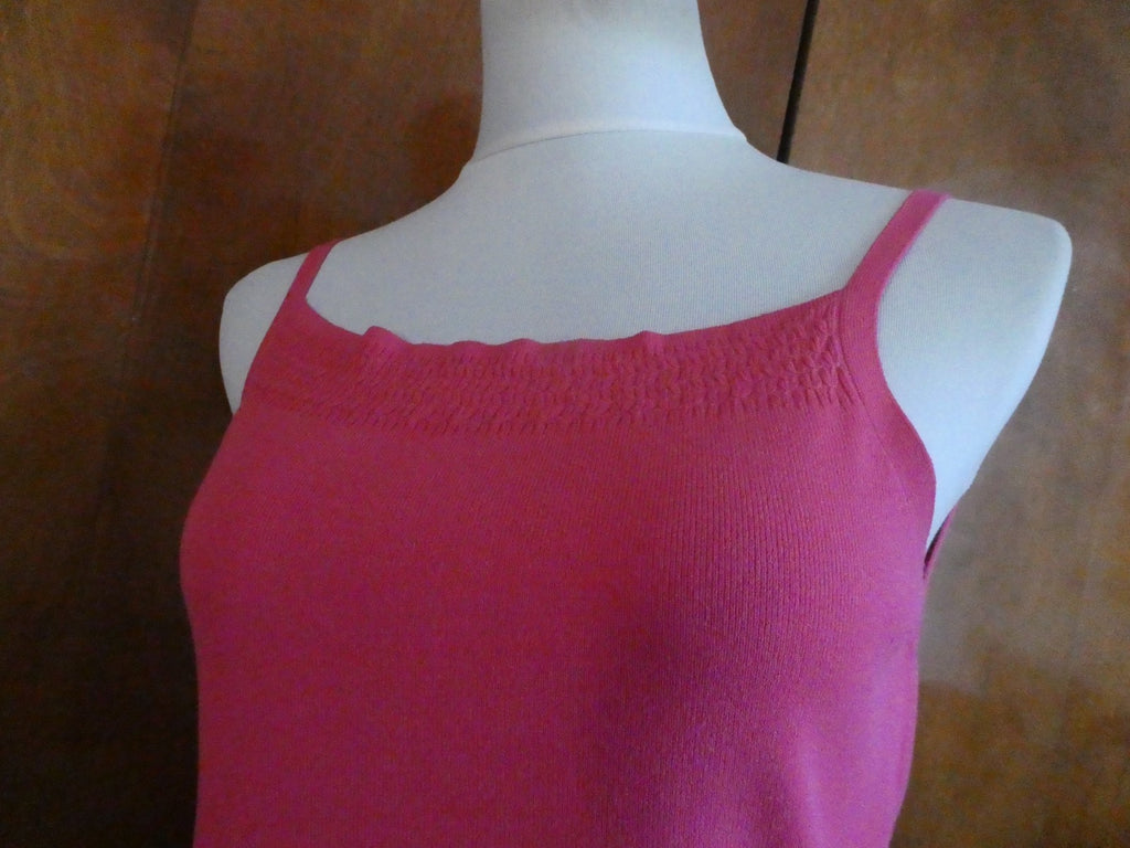 Ann Taylor LOFT women's pink detailed tank top large