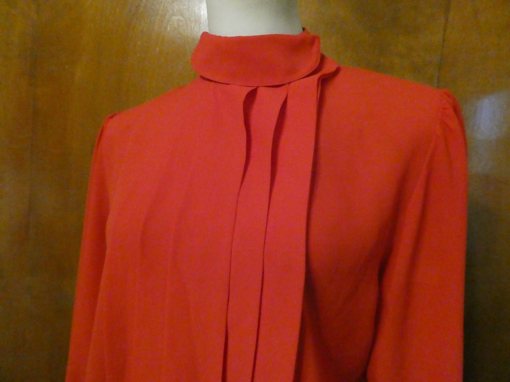 S.K. and Company Red Long Sleeve Stylish Blouse Top Size 12