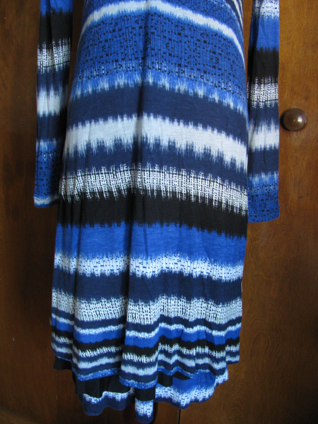 Kensie women’s empire blue combo lined dress Small 