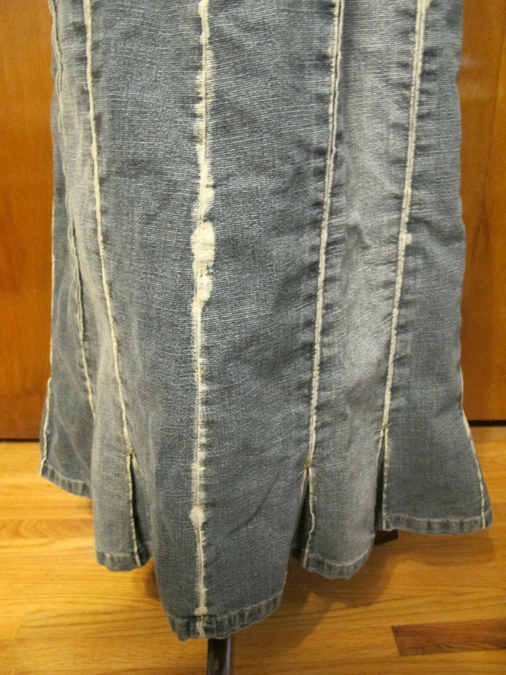 London Collection Women’s Denim Blue Fitted Skirt Size 38 USA 6 Pre Owned